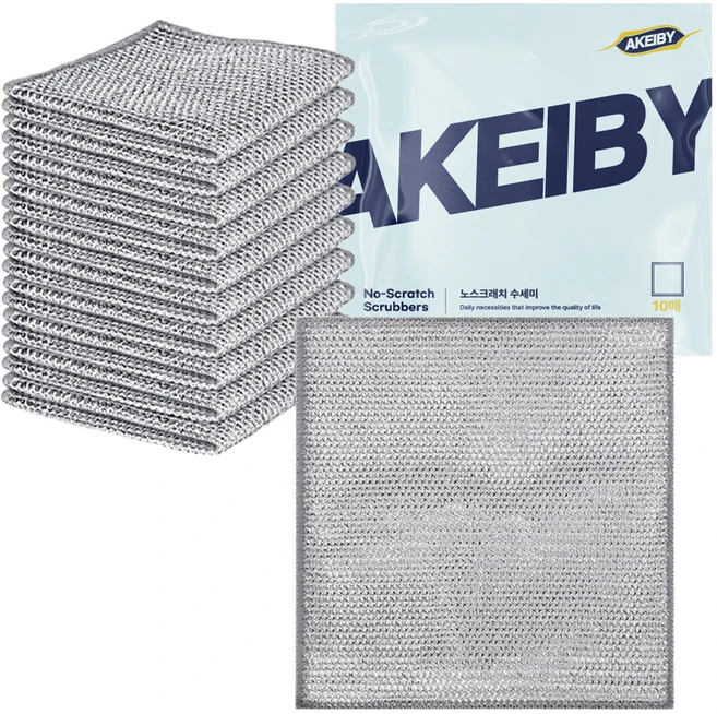 아케이바이 노스크래치 수세미, 10개입, 1개 - 쿠팡