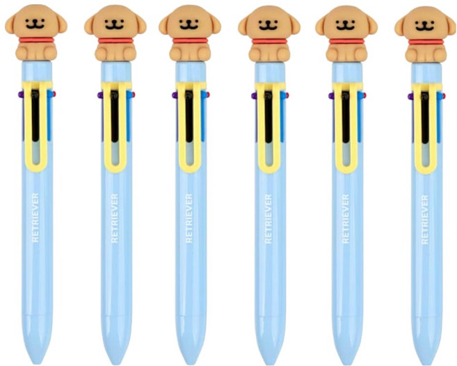 馬爾濟斯公仔多功能原子筆 0.7mm, 尋回犬, 6個