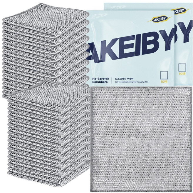 아케이바이 노스크래치 고급형 수세미, 10개입, 2개