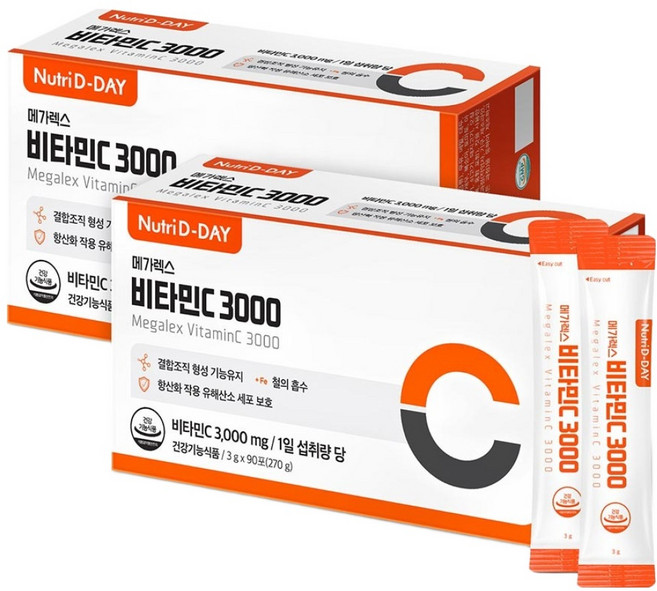 뉴트리디데이 메가렉스 비타민C 3000 90p, 2개, 90회분
