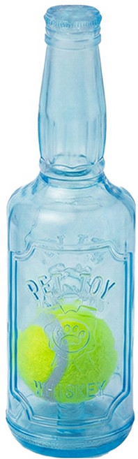 둥둥펫 강아지 삑삑이 술병 테니스공 장난감, 블루, 1개