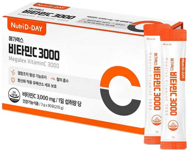 뉴트리디데이 메가렉스 비타민C 3000 90p, 1개, 90회분