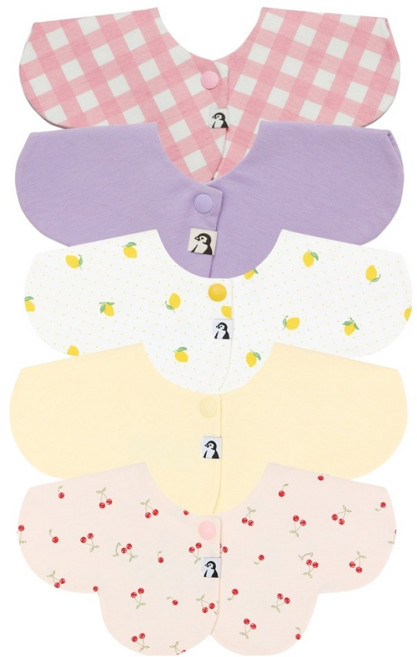 코니 롤링빕 턱받이 5종 세트, K세트, 1개