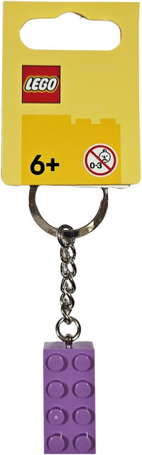 레고 854304 미디엄 라벤더 2 x 4 스터드 열쇠고리, 1개