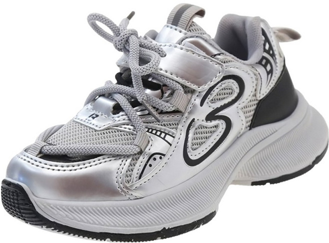 키즈트리 실버 광택 어글리 운동화 XZ-574