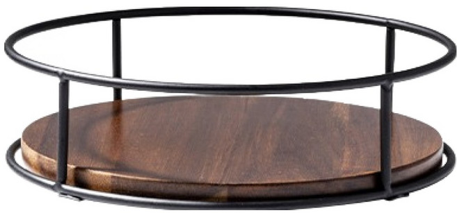 마켓피오 주방 고급 원목 회전식 양념통 트레이, 타입2, 1개