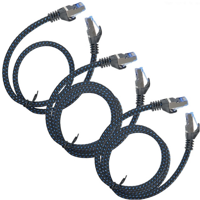 컴스 CAT8 SSTP 40Gbps 랜케이블 50cm + 1m + 1.5m 세트 HP346, 혼합색상, 1세트