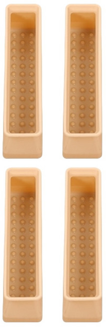 마켓피아 사각형 가구 다리 침대 바닥 보호 캡 미끄럼방지 패드 옐로우, 4개