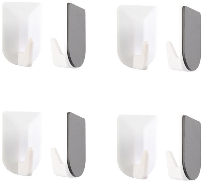 아이메이트 사각원형 자석걸이, 화이트, 8개