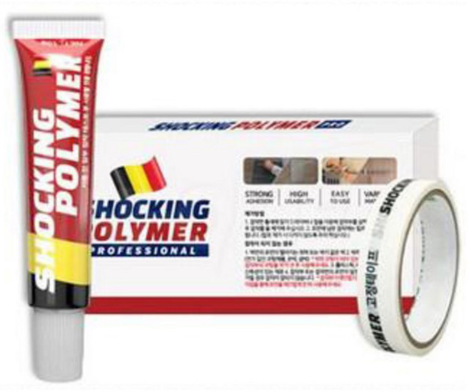 쇼킹폴리머 ADCROSS 애드크로스 프로 접착제 10p 고정용 테이프 01, 1개