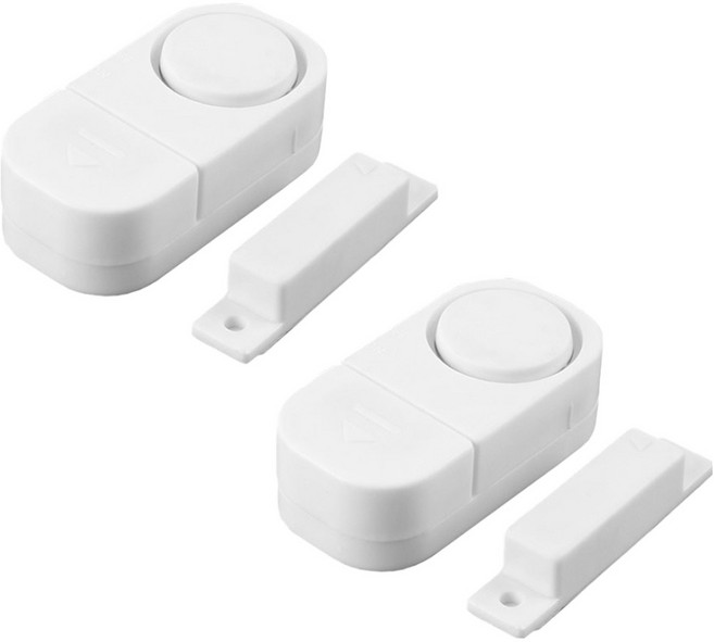 컴스 도어 알람 90dB 경고음 현관 경보기 White DP201 2p, 1개