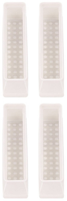 마켓피아 사각형 가구 다리 침대 바닥 보호 캡 미끄럼방지 패드 화이트, 4개