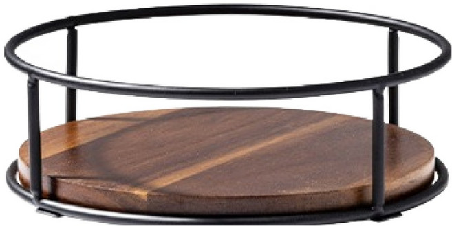 마켓피오 주방 고급 원목 회전식 양념통 트레이, 타입1, 1개