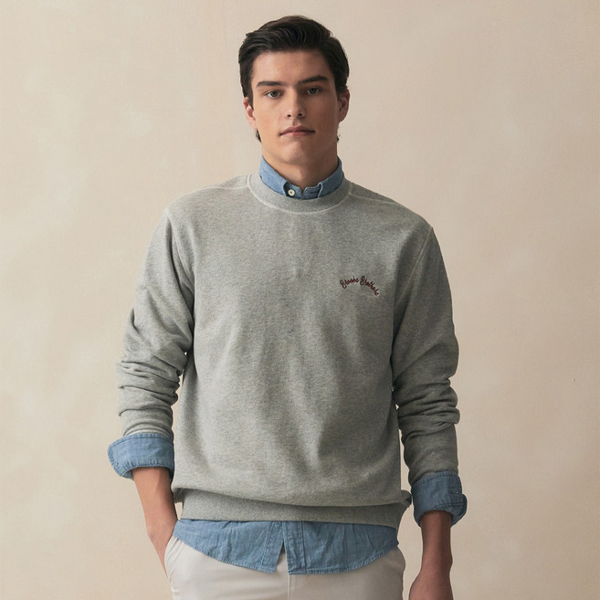 브룩스브라더스 남성용 BB 자수 면 스웨트셔츠 BBNPMB102AWFS