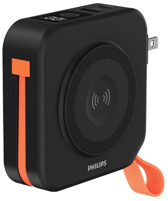 PHILIPS 飛利浦 多合一快充磁吸行動電源, 百搭黑, DLP4348CB/96-E