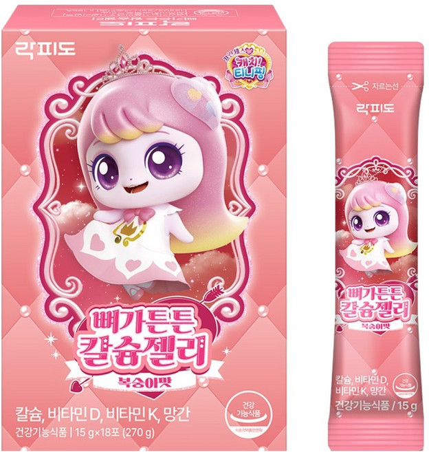 락피도 뼈가튼튼 칼슘젤리 18p, 270g, 1개