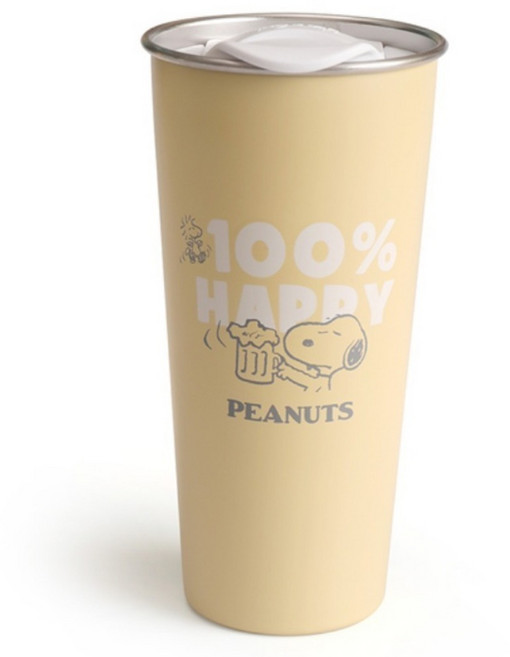 norns Peanuts史努比不鏽鋼保溫隨行杯, 100%快樂, 1個, 500ml