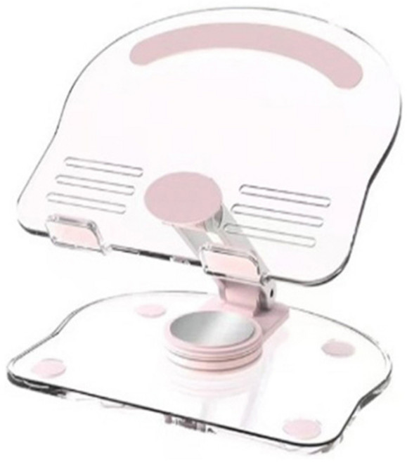 안이네 아크릴 휴대용 접이식 회전 스마트폰 태블릿 거치대, 핑크, 1개, YKLPBZC