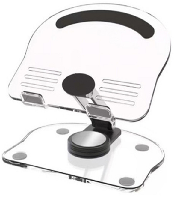 안이네 아크릴 휴대용 접이식 회전 스마트폰 태블릿 거치대, 블랙, 1개, YKLPBZC