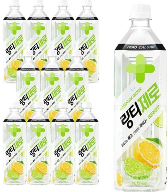 링티 링티제로 레몬라임맛, 1L, 12개