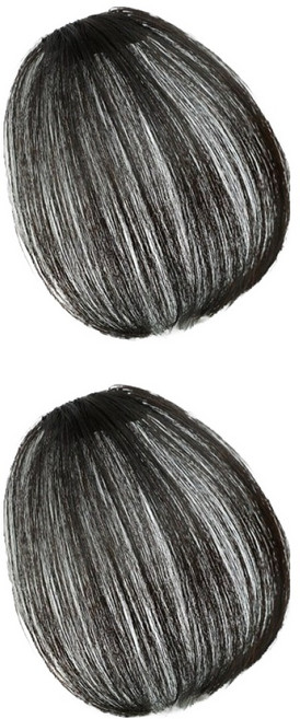 올웨일리 자연스러운 볼륨 시스루뱅 앞머리 부분가발 2p 세트, NO1 내추럴블랙, 1세트