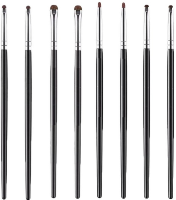 올웨일리 메이크업 아이섀도우 브러쉬 26TSP3743 4종 x 2p 세트, 1세트, 블랙