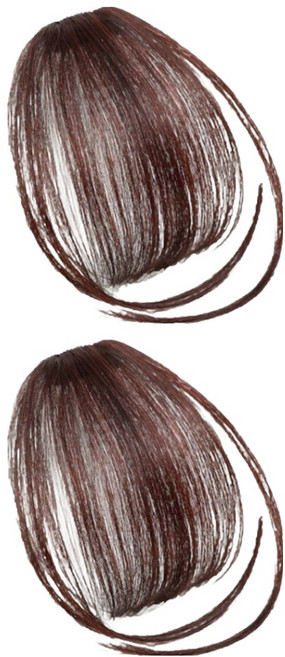 올웨일리 자연스러운 볼륨 시스루뱅 앞머리 부분가발 2p 세트, NO6 다크브라운구렛나루, 1세트