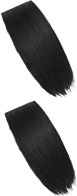 올웨일리 내츄럴 옆머리 풍성 볼륨 부분가발 15cm 2p 세트, NO4 내추럴블랙, 1세트