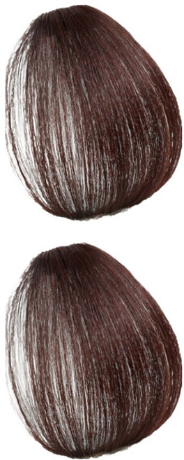 올웨일리 자연스러운 볼륨 시스루뱅 앞머리 부분가발 2p 세트, NO3 다크브라운, 1세트