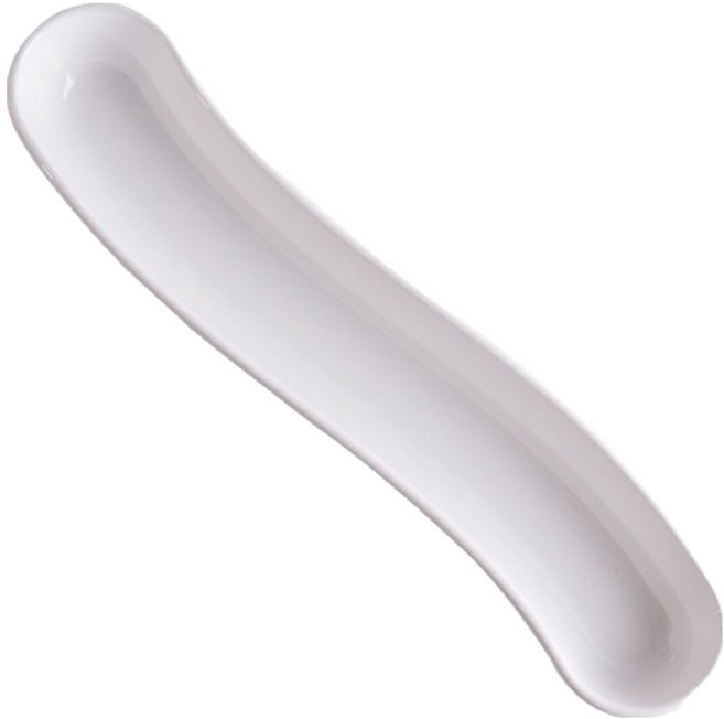 프렌치마르스 롱슬림 재미있는 요리 플레이트접시 MMM3578, 화이트, 1개