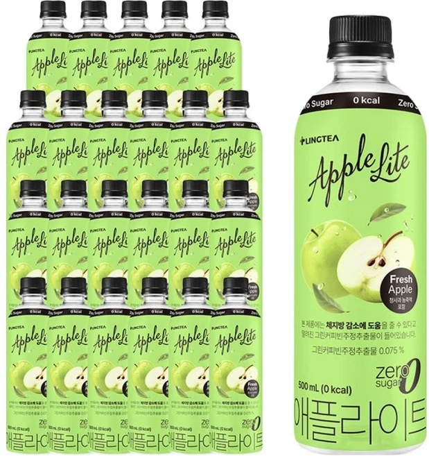 링티 애플라이트, 500ml, 24개 - 쿠팡