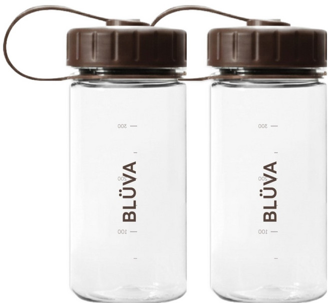 블루바 트라이탄 엑티브 스트랩 보틀, 브라운, 2개, 350ml