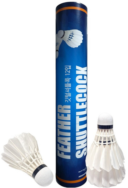 세베로 깃털 셔틀콕 SV300, 화이트, 1개, 12개입