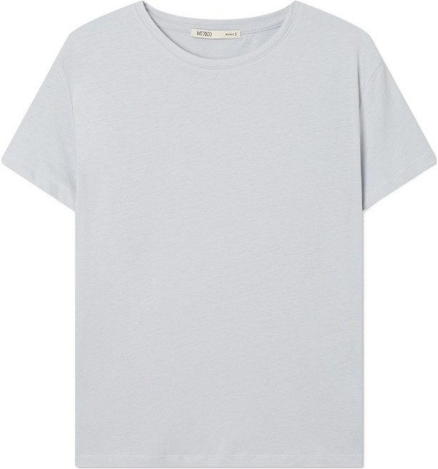 미쏘 여성용 베이직 R넥 반팔 티셔츠