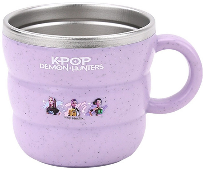 릴팡 케이팝 데몬 헌터스 더볼 항균 식기세척기용 스텐 컵, 혼합색상, 1개, 250ml