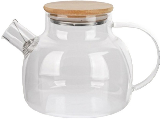 인블룸 유리 티포트, 투명, 1개, 1L