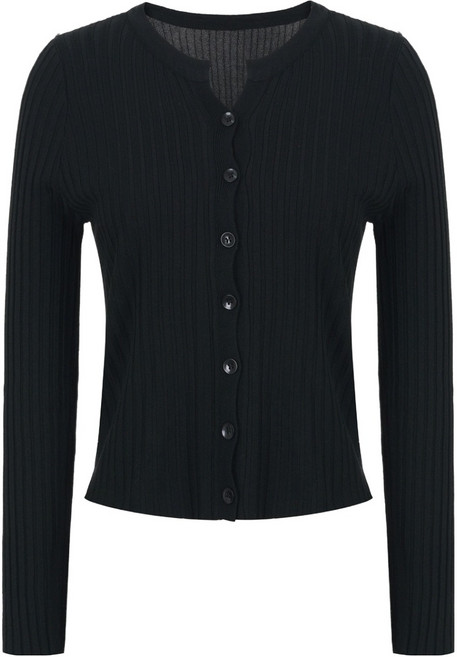 에이비플러스 여성용 슬림핏 골지 가디건 LSA5MY33