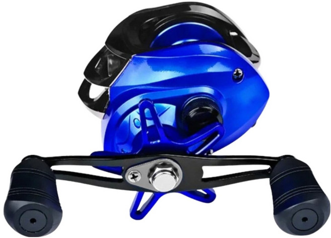 999피싱 더블핸들 경량 배스 쭈꾸미 베이트 낚시릴 우핸들, 블루, BB191