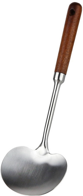 플라라 월넛 핸들 스텐 미니 멀티 볶음스푼, 우드, 1개