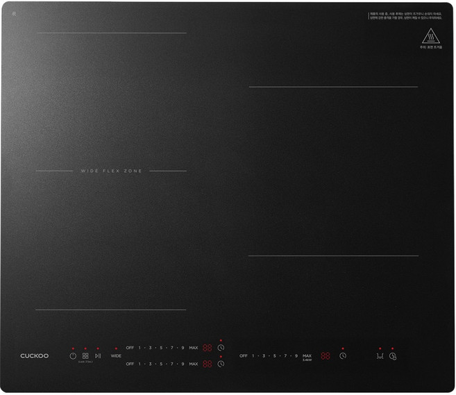 쿠쿠 빌트인 프레임리스 무광 인덕션 3구 블랙, CIR-LNL347FB