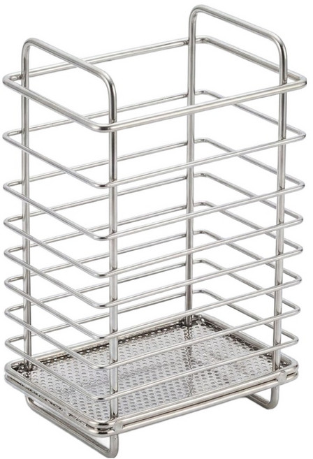 쿠쏘 깔끔 물빠짐 스테인리스 수저통 12.6 x 19.5 x 8.7 cm, 1개