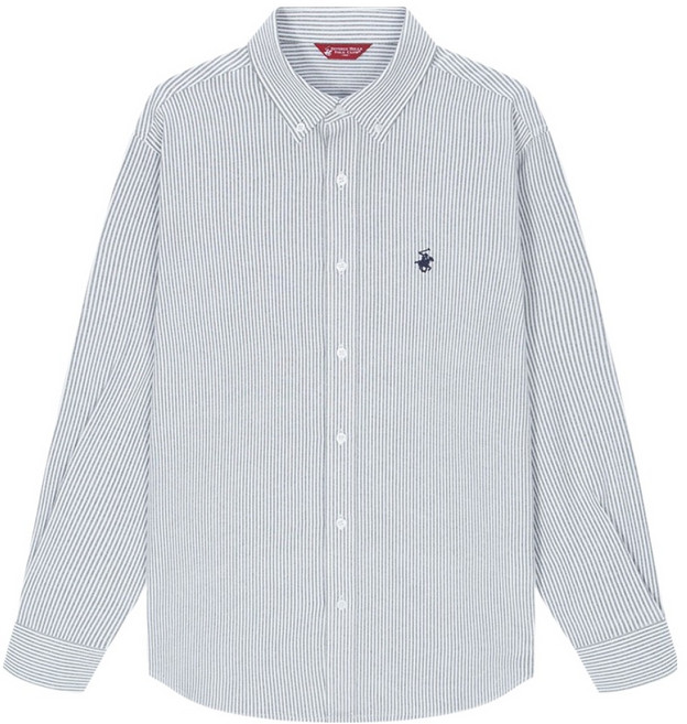 비버리힐스폴로클럽 남성용 모던 데일리 스트라이프 옥스포드 긴팔 셔츠 CPH3S03