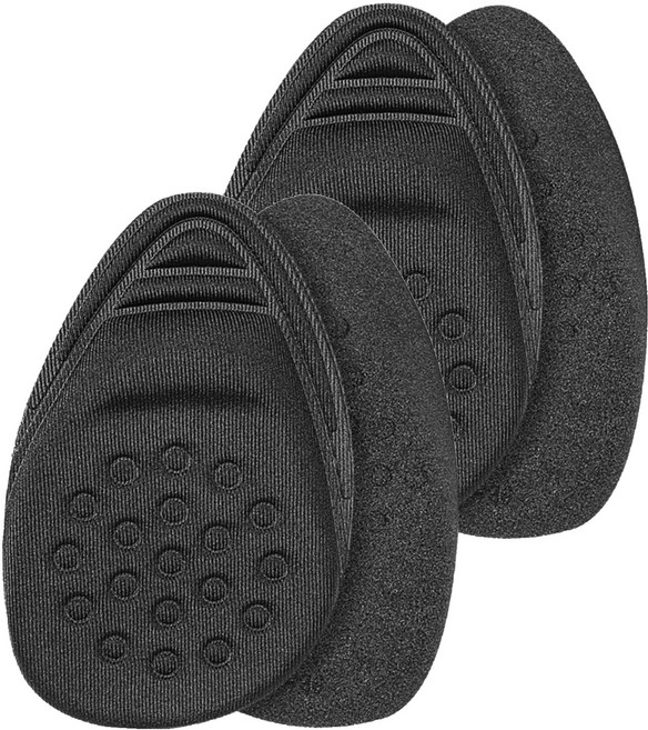 마켓피아 여성용 신발 발바닥 구두 코 보호 쿠션 깔창 양발착용 세트 뾰족, 블랙, 2세트