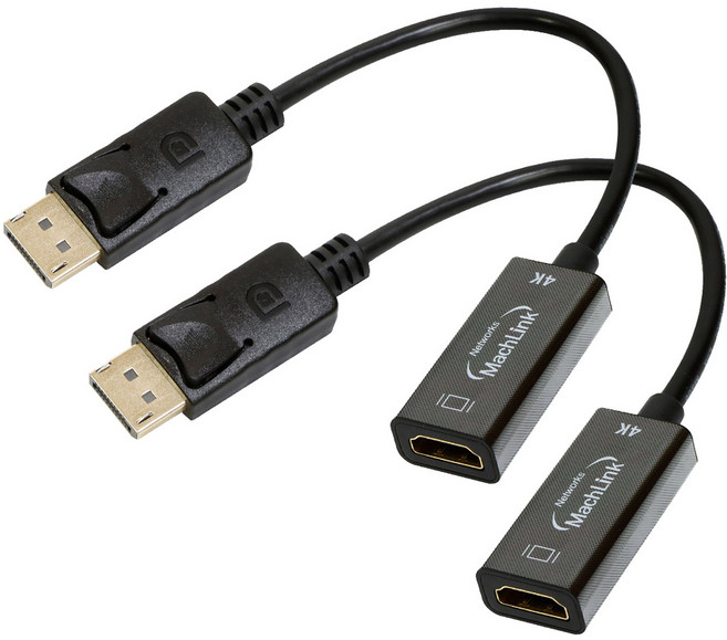마하링크 DP to HDMI 4K 컨버터 20cm, 2개, ML-DP2H4K