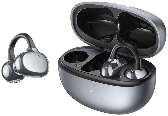 POWERRIDER OWS Bluetooth 5.4 耳夾式 無線耳機 11mm複合雙磁膜 20H Playtime 灰黑色 EW65