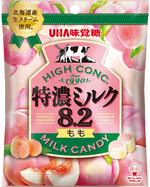 UHA 味覺糖 特濃牛奶糖 水蜜桃味, 49g, 1個