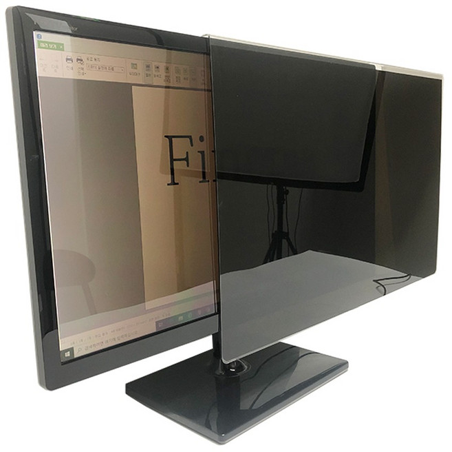 파인피아 모니터 걸이형 정보보호필터 510 x 330 mm, 블랙, 1개