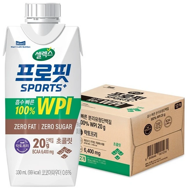 셀렉스 프로핏 스포츠 초콜릿 RTD, 330ml, 12개 - 쿠팡