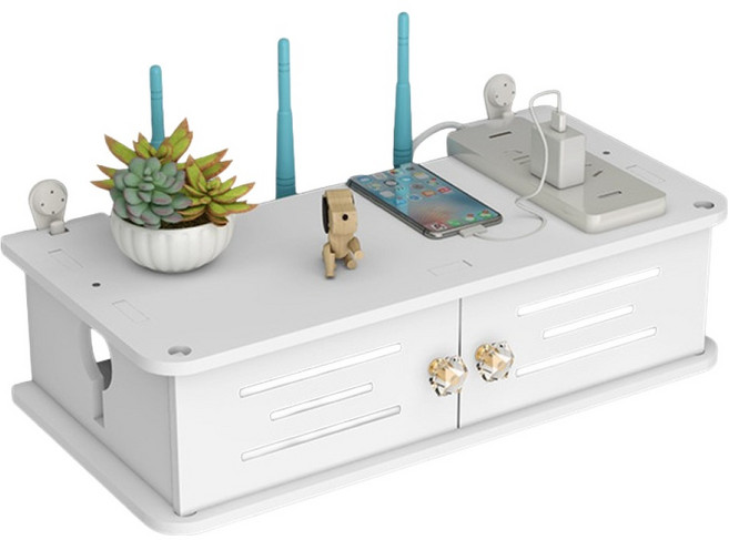 동글이 컴팩트한 범용형 견고한 무타공 셋톱박스 브라켓 TYPE 1 400 x 200 x 100 mm, 1개