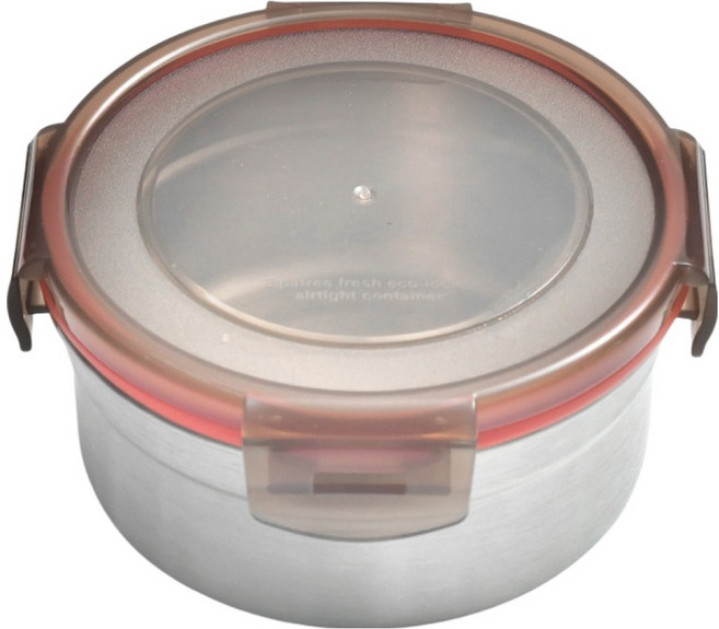 씨엠와이케이 국내산 스텐 304 원형 냉장고 정리 반찬통 1호 500ml, 1개